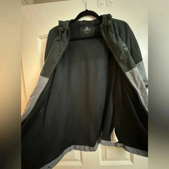 Disney Parks 1955 Disneyland Black Gray Zip Up Windbreaker Rain Jacket Medium - Picture 12 of 14